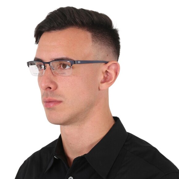 Tommy Hilfiger TH 1759 0FLL 00 Rectangle Eyeglasses – Matte Blue 54mm - Picture 3 of 10